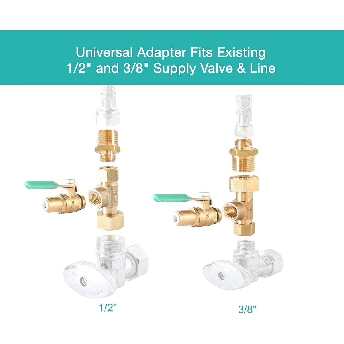 Metpure Ice Maker & Refrigerator Water Line Kit, 1/4" OD, 25 ft Tubing with Shut-Off Valve