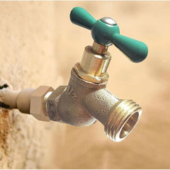 Lead free heavy-duty MIP hose bibb installed on an outdoor wall