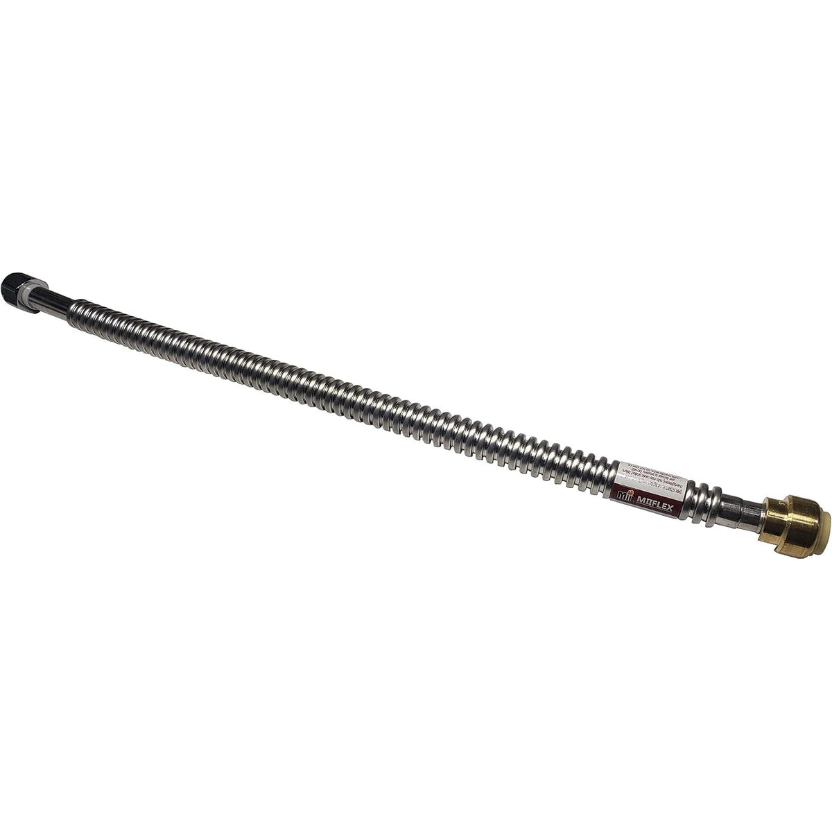 3/4" Push-Fit x 3/4" FIP 24" Stainless Steel Water Flex Connector (1 or 2 Pack)