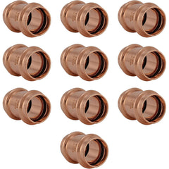 1/2" Press Coupling With No Stop, Press x Press, Copper (1, 5 or 10 Pack)