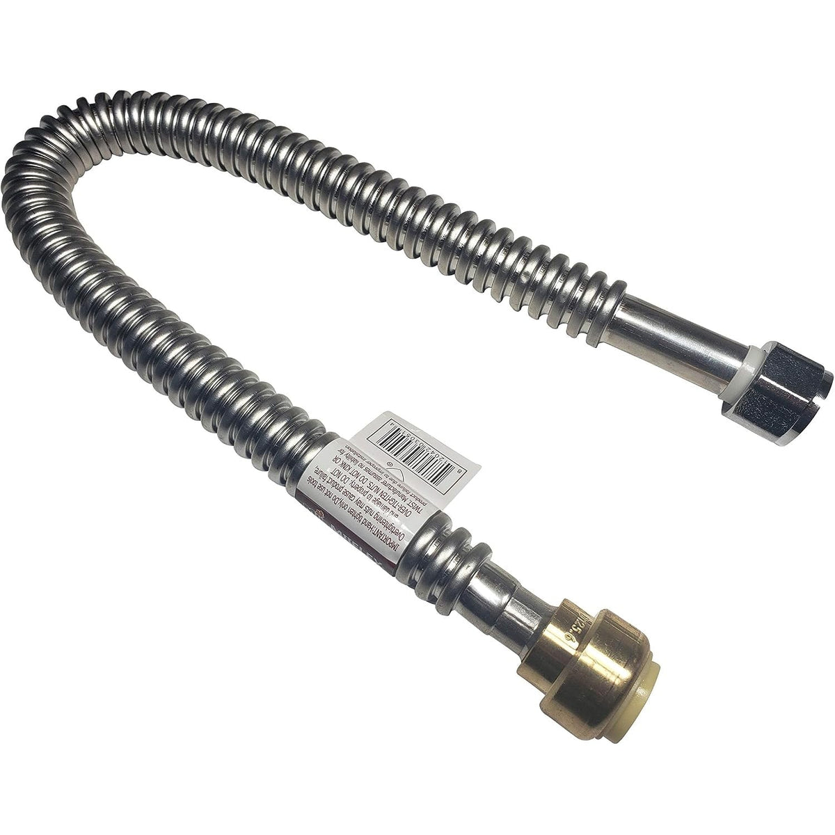 3/4" Push-Fit x 3/4" FIP 24" Stainless Steel Water Flex Connector (1 or 2 Pack)