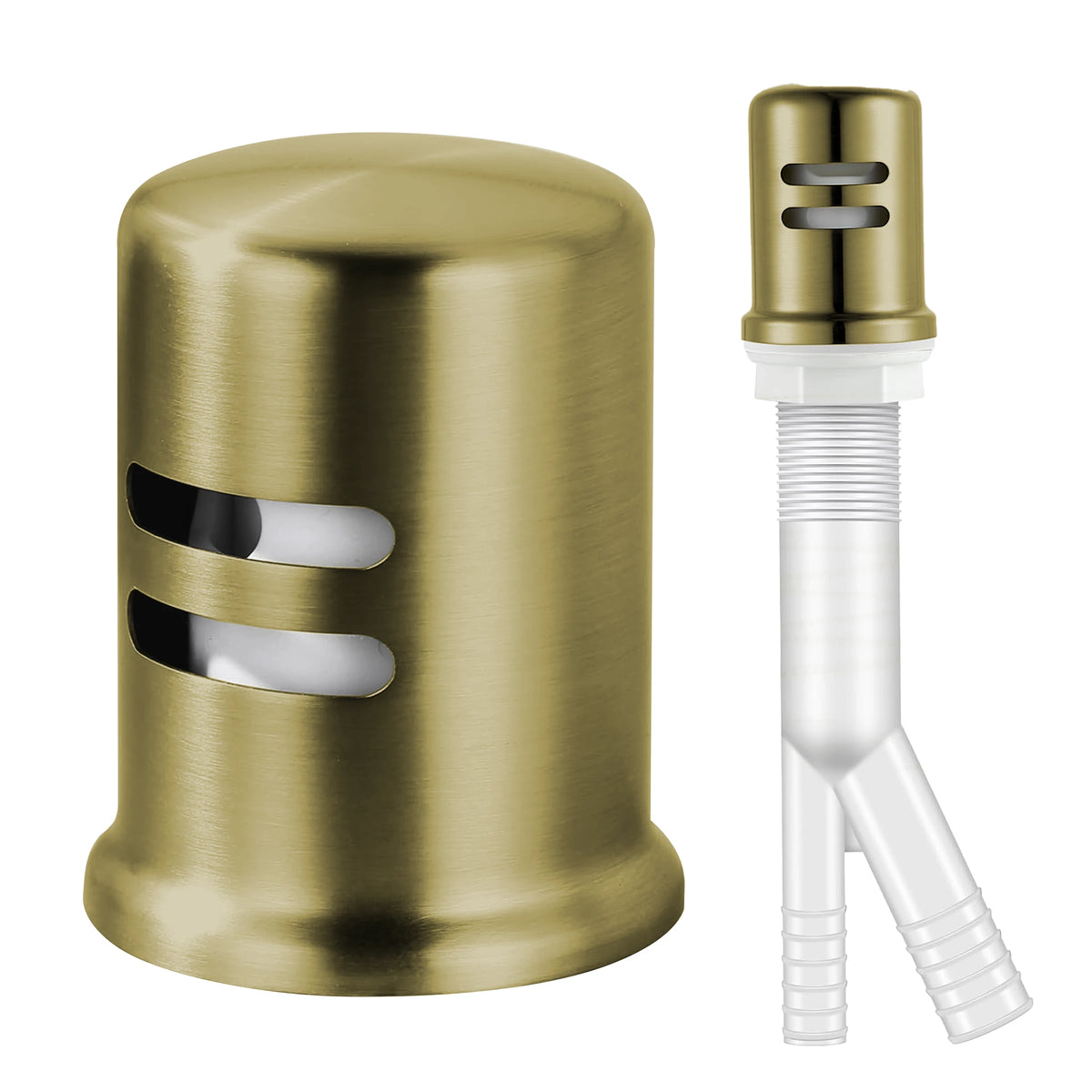 Dishwasher air gap kit with skirted solid brass cap - view 12