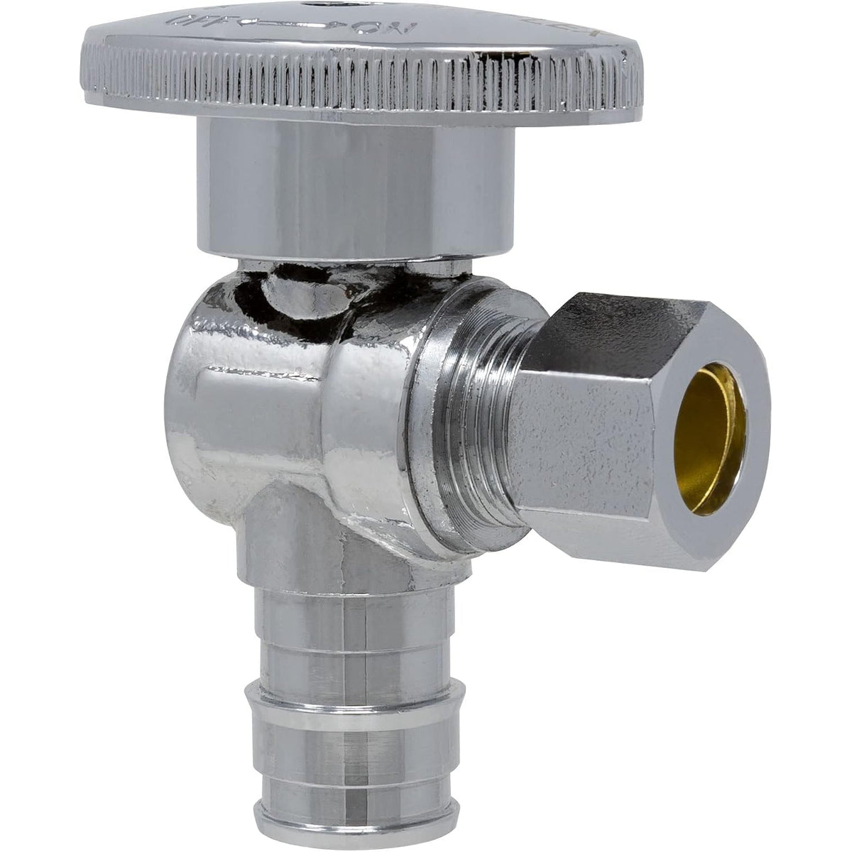 1/2 inch PEX-A Expansion x 3/8 inch OD Compression 1/4 Turn Angle Stop, Heavy Pattern, 5 Pack - view 4