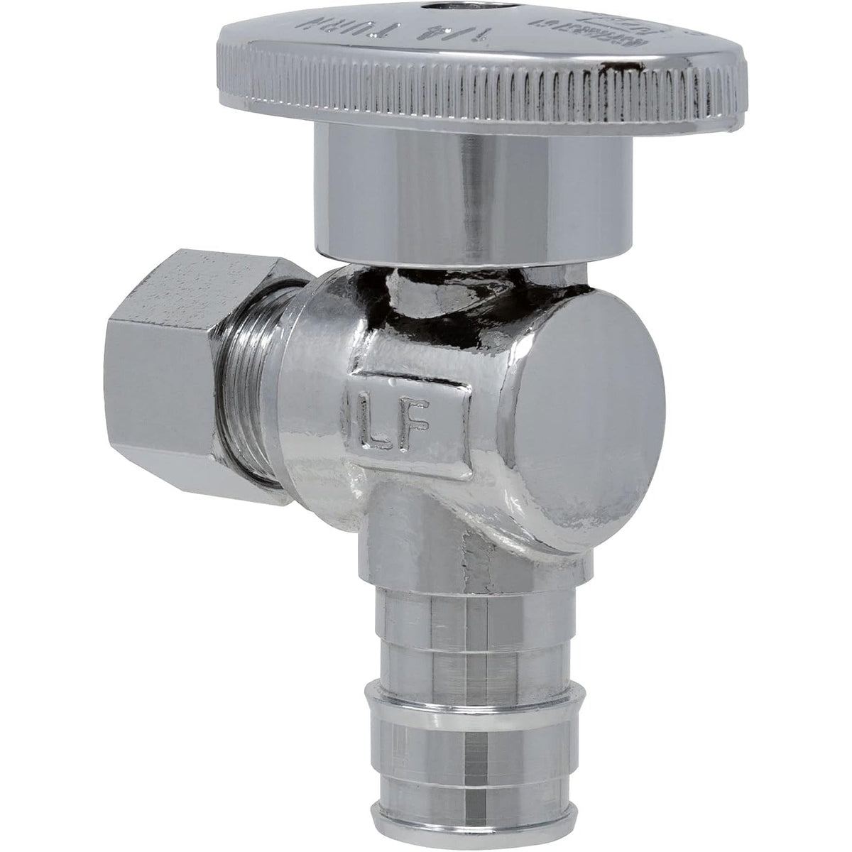 1/2 inch PEX-A Expansion x 3/8 inch OD Compression 1/4 Turn Angle Stop, Heavy Pattern, 5 Pack - view 5