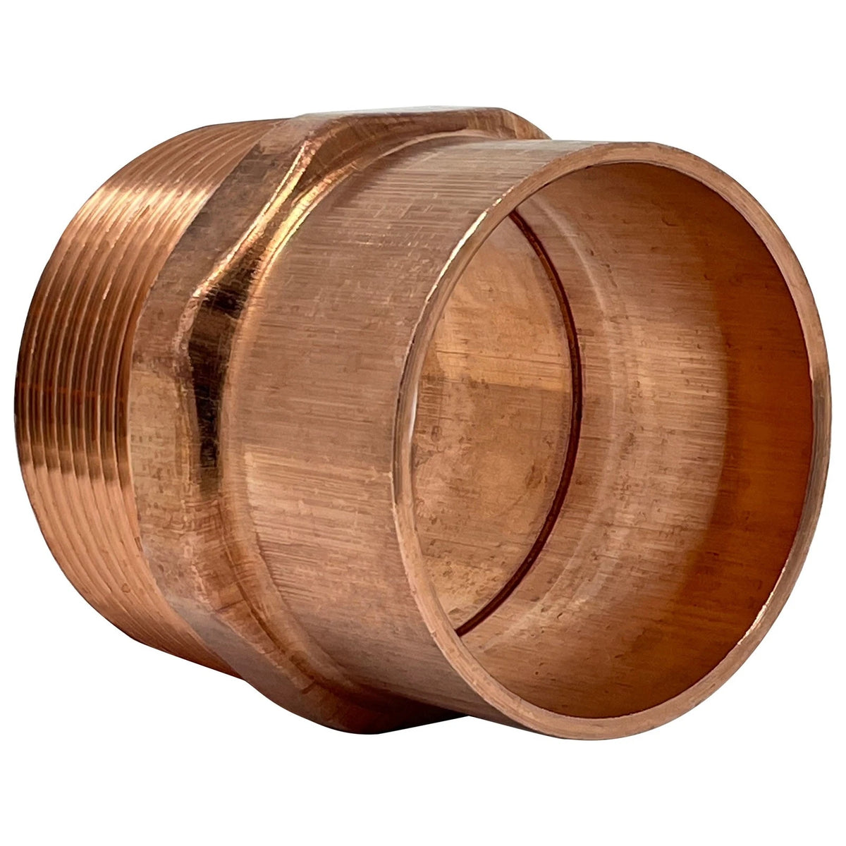 2-1/2 inch wrought copper male adapter, C x MIP