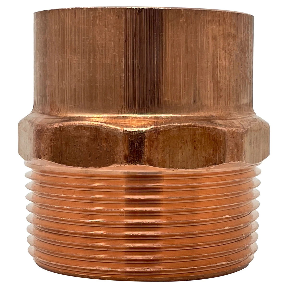 2-1/2 inch wrought copper male adapter, C x MIP