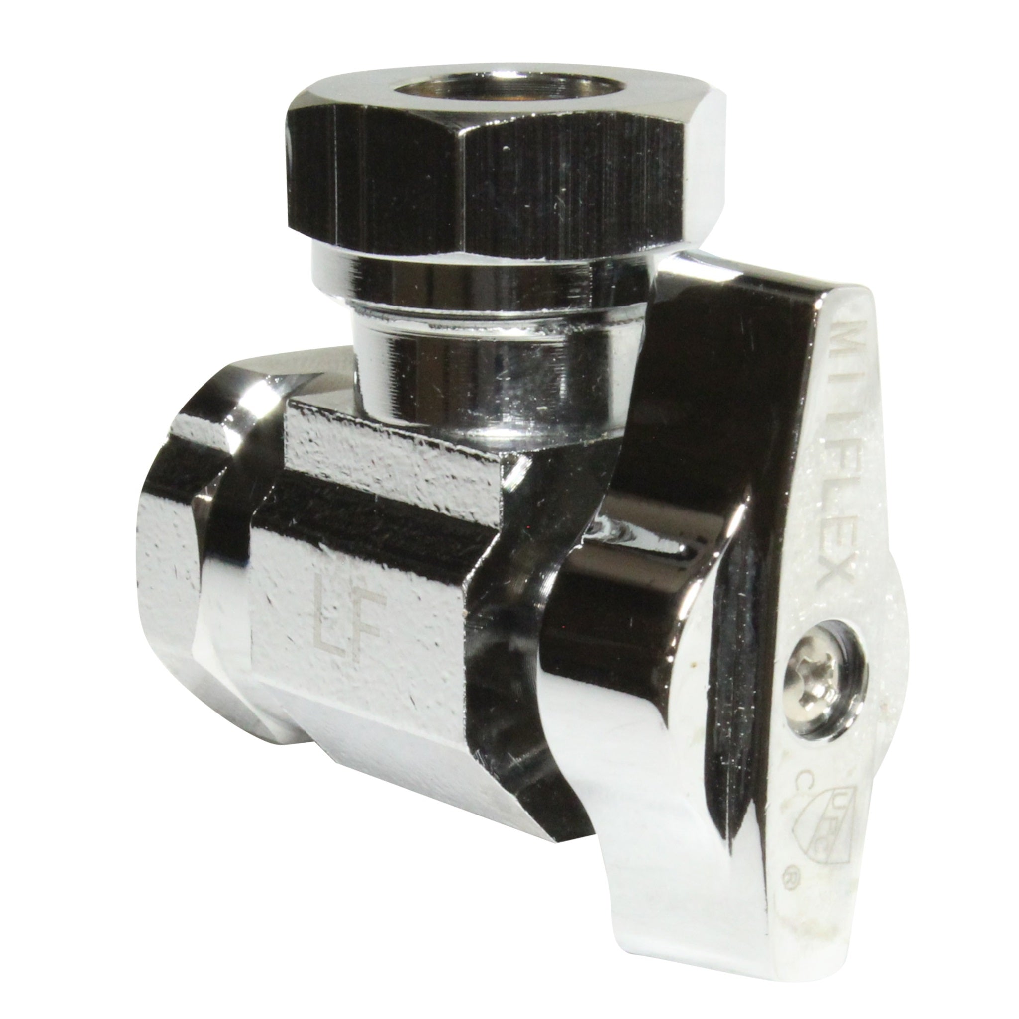 1/2 in. FIP In x 7/16 in. - 1/2 in. OD Slip Joint Out Brass 1/4 Turn Angle Valve