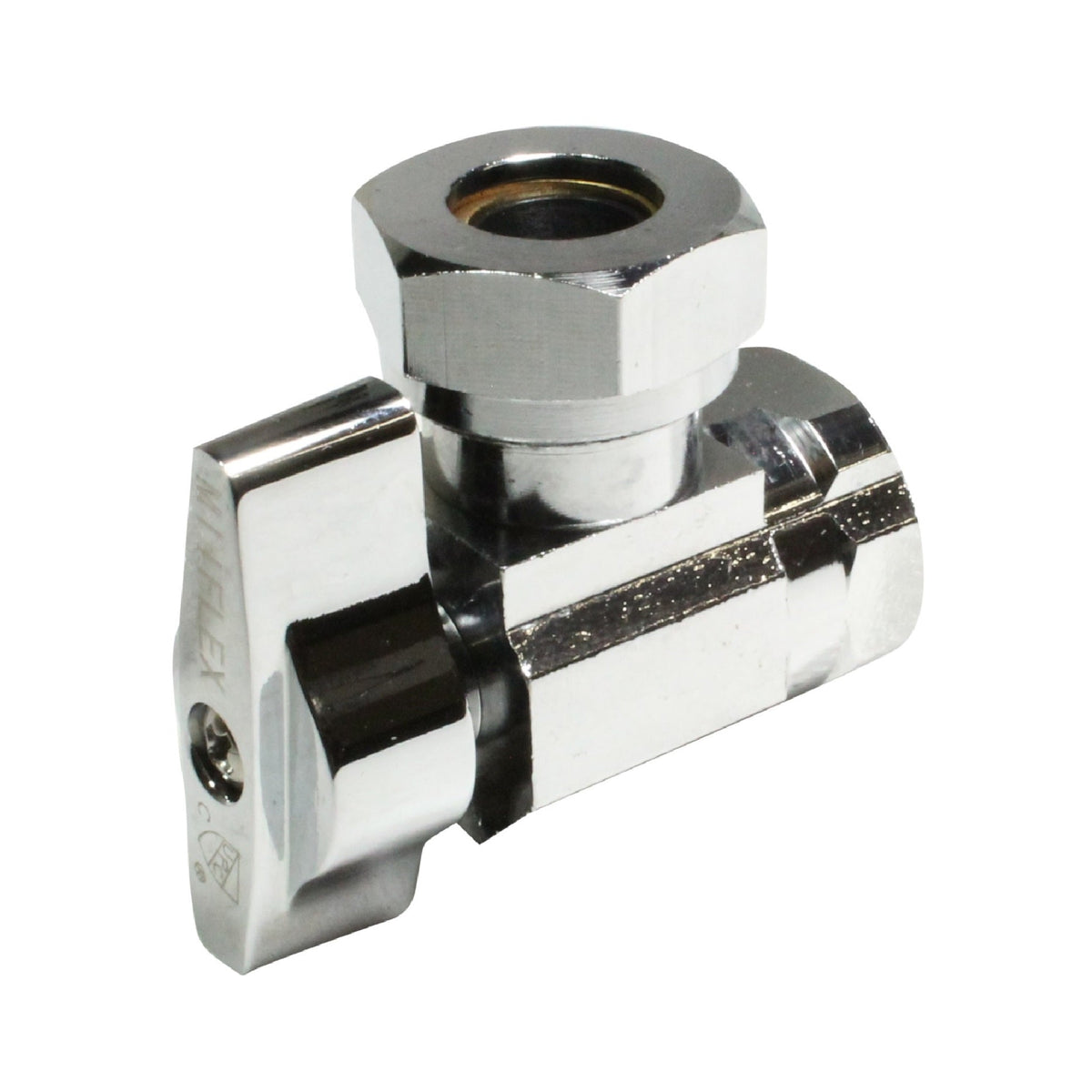 1/2 inch FIP x 7/16 inch - 1/2 inch OD Slip Joint Brass 1/4 Turn Angle Valve - view 3