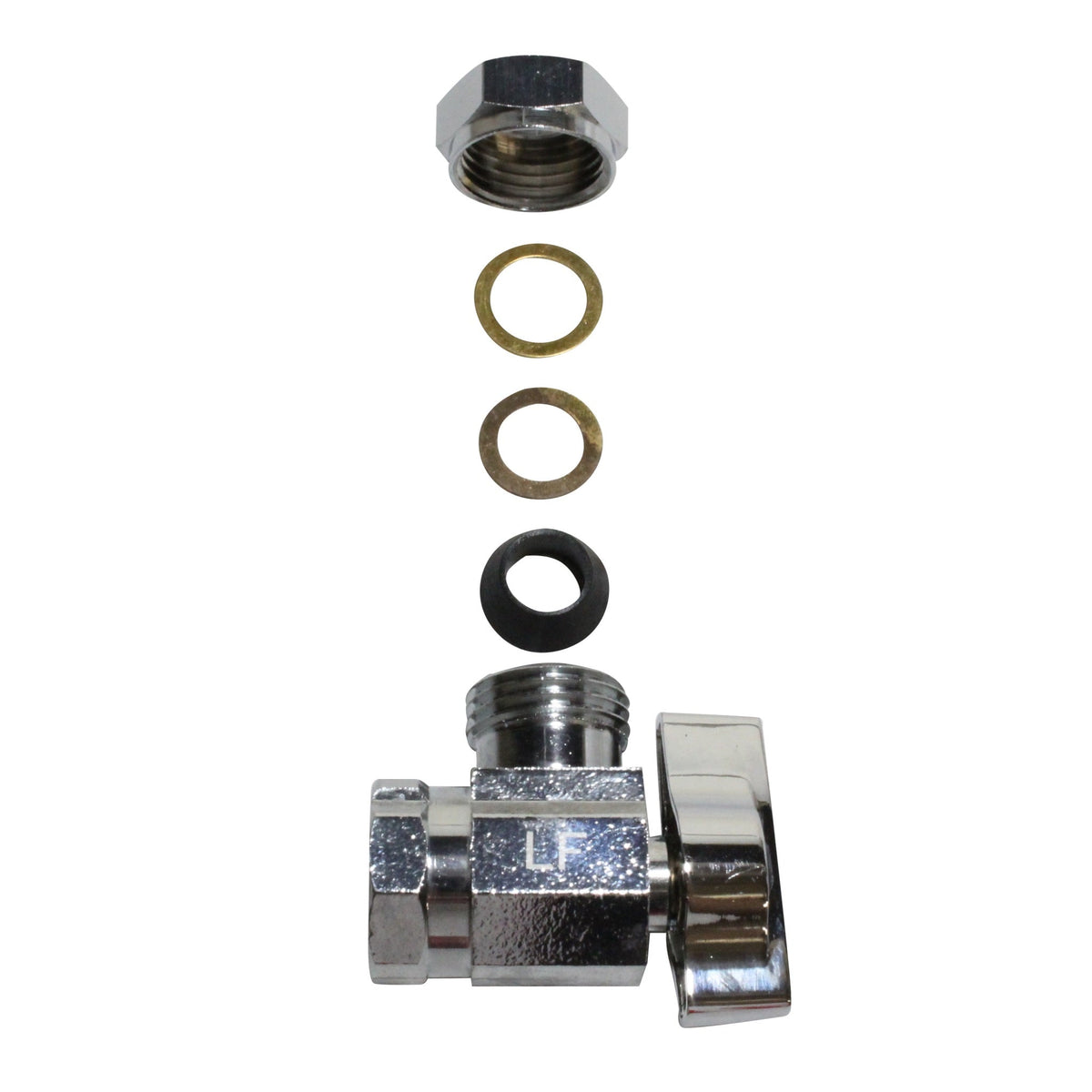 1/2 inch FIP x 7/16 inch - 1/2 inch OD Slip Joint Brass 1/4 Turn Angle Valve - view 6
