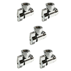 1/2 inch FIP x 7/16 inch - 1/2 inch OD Slip Joint Brass 1/4 Turn Angle Valve (5 Pack)