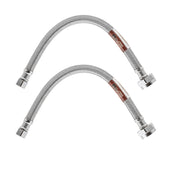 1/2" FIP x 7/8" BC 12" Stainless Steel Braided Toilet Supply Line (2 PACK)