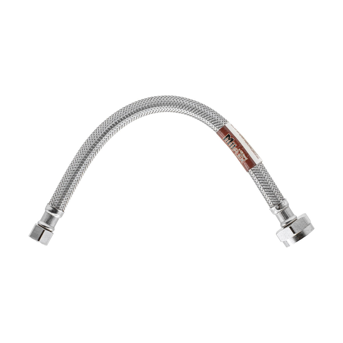 MiiFLEX 12 inch braided stainless steel toilet supply line, 1/2 inch FIP x 7/8 inch ballcock