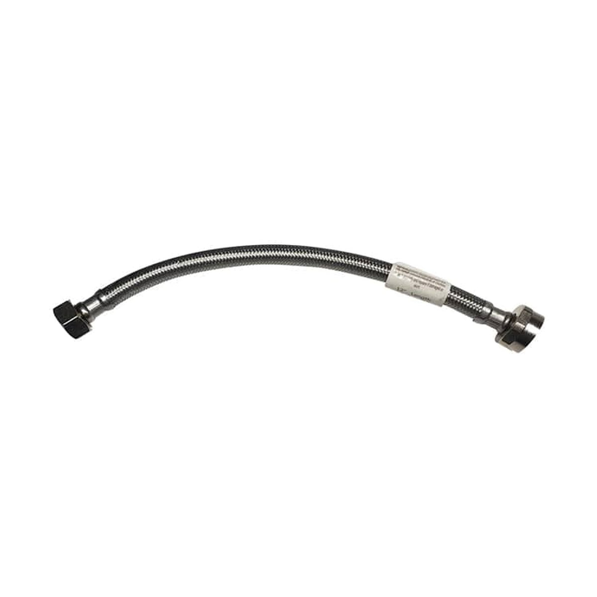 MiiFLEX 12 inch braided stainless steel toilet supply line, 1/2 inch FIP x 7/8 inch ballcock - close-up