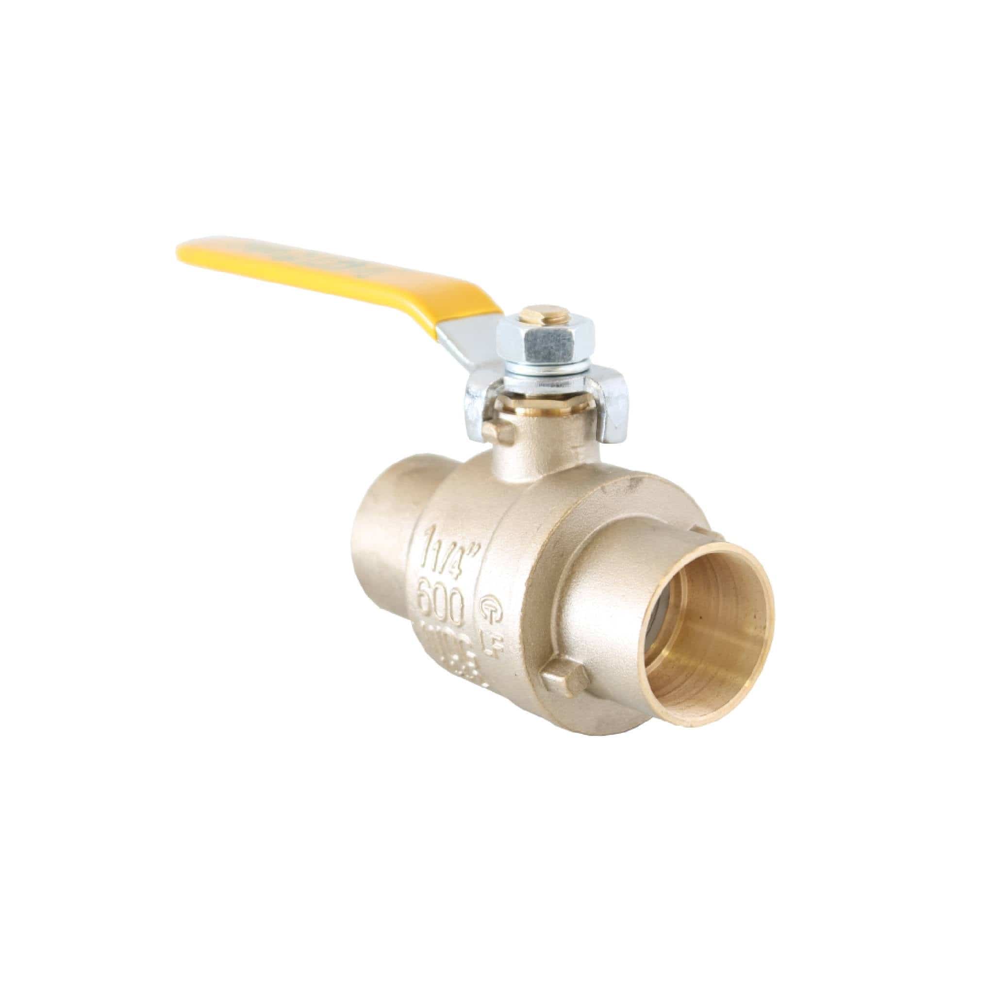 1" LF Full Port Brass Ball Valve C x C, Lead Free, UL, FM, 600PSI, WOG