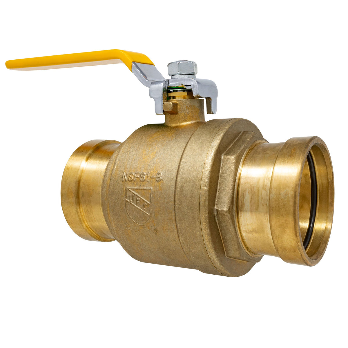 3 inch full port lead free brass ball valve with press ends, ProPress compatible