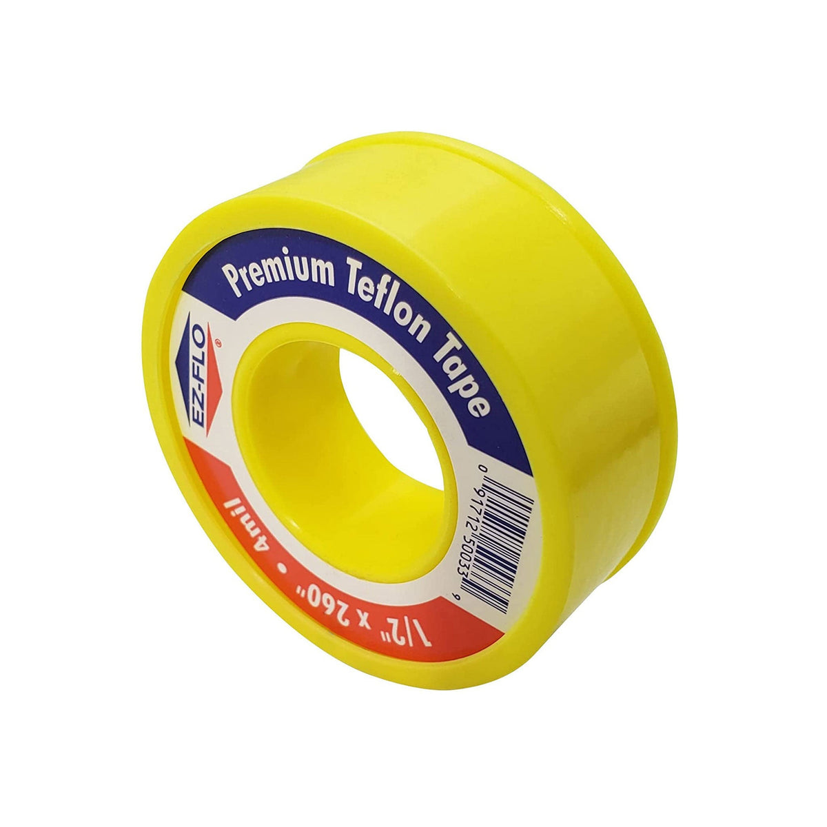 EZ-Flo premium PTFE thread seal tape for gas, 1/2 inch x 260 inch, 4 mil, 10 pack