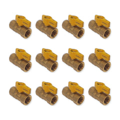 Eastman 1/2 inch FIP brass gas ball valve, 12 pack, 12 pieces