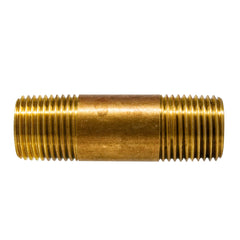 1/2 inch x 3 inch Length Red Brass Nipple, Lead Free - view 2