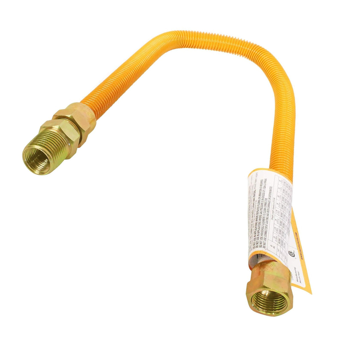 1/2 inch OD x 60 inch, 1/2 inch FIP x 1/2 inch MIP Epoxy Coated Stainless Steel Gas Connector, CSA - view 2