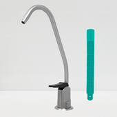 Long Reach Spout Style Non-airgap RO Faucet Reverse Osmosis Spring Lever Faucet. Includes Faucet Wrench.