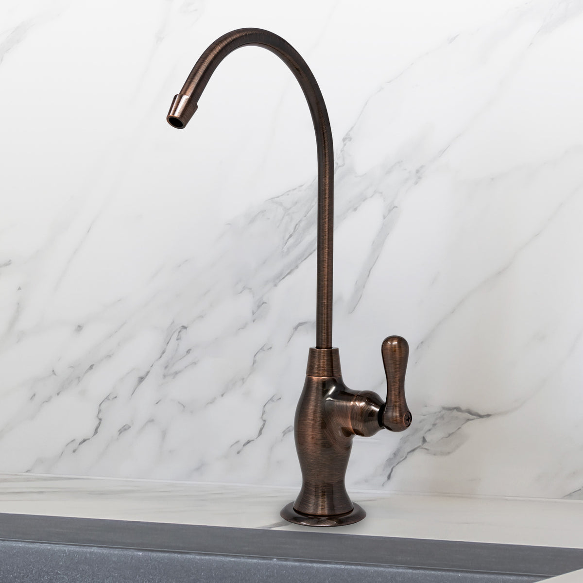 Metpure vase style non-air gap reverse osmosis faucet in antique wine