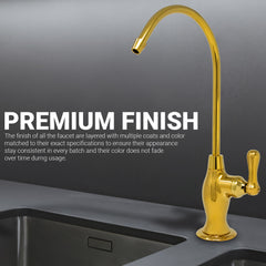 Metpure Vase Style Non-Air Gap RO Faucet Kit with Wrench & 1/4 inch + 3/8 inch OD Adapters, NSF - view 31