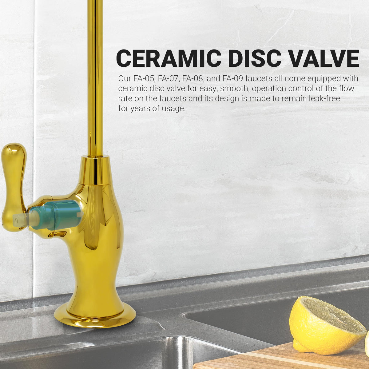 Metpure vase style non-air gap reverse osmosis faucet kit with faucet wrench and adapters