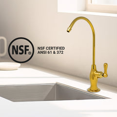 Metpure vase style non-air gap reverse osmosis faucet kit with faucet wrench and adapters