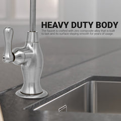 Metpure vase style air gap reverse osmosis faucet kit with pre-installed drain tubes
