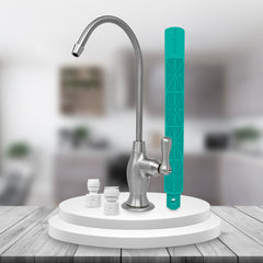 Metpure vase style non-air gap reverse osmosis faucet kit with faucet wrench and adapters