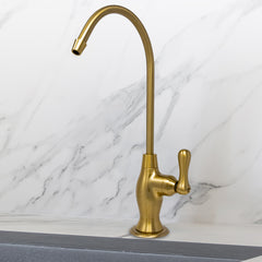 Metpure vase style non-air gap reverse osmosis faucet in brushed gold