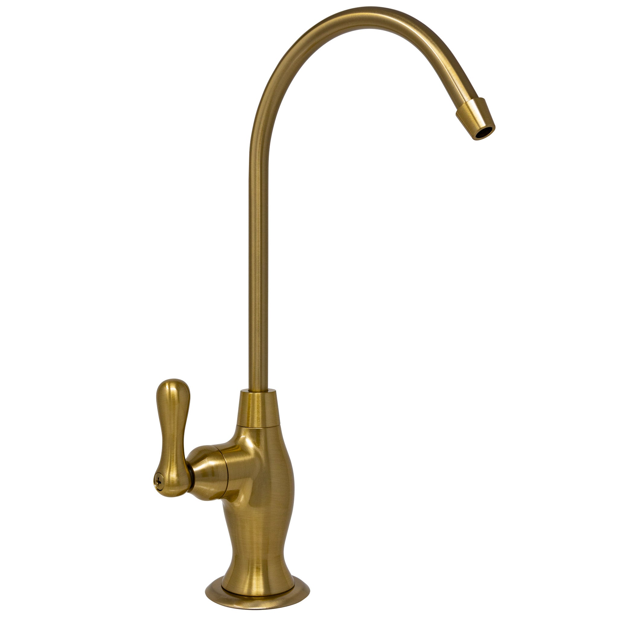 Water Filtration Faucet Vase Style Brushed Gold Reverse Osmosis Non Air Gap. Certified by NSF.