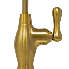 Metpure vase style non-air gap reverse osmosis faucet in brushed gold