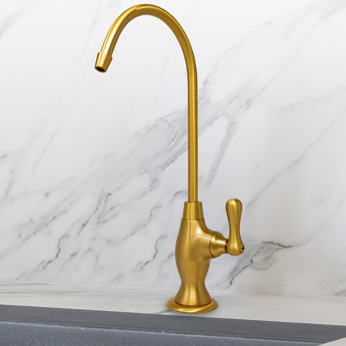 Metpure vase style non-air gap reverse osmosis faucet in classic bronze