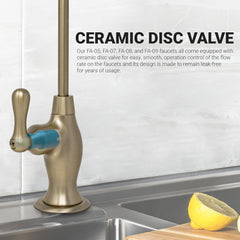 Metpure Vase Style Non-Air Gap RO Faucet Kit with Wrench & 1/4 inch + 3/8 inch OD Adapters, NSF - view 53