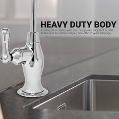 Metpure vase style air gap reverse osmosis faucet kit with pre-installed drain tubes