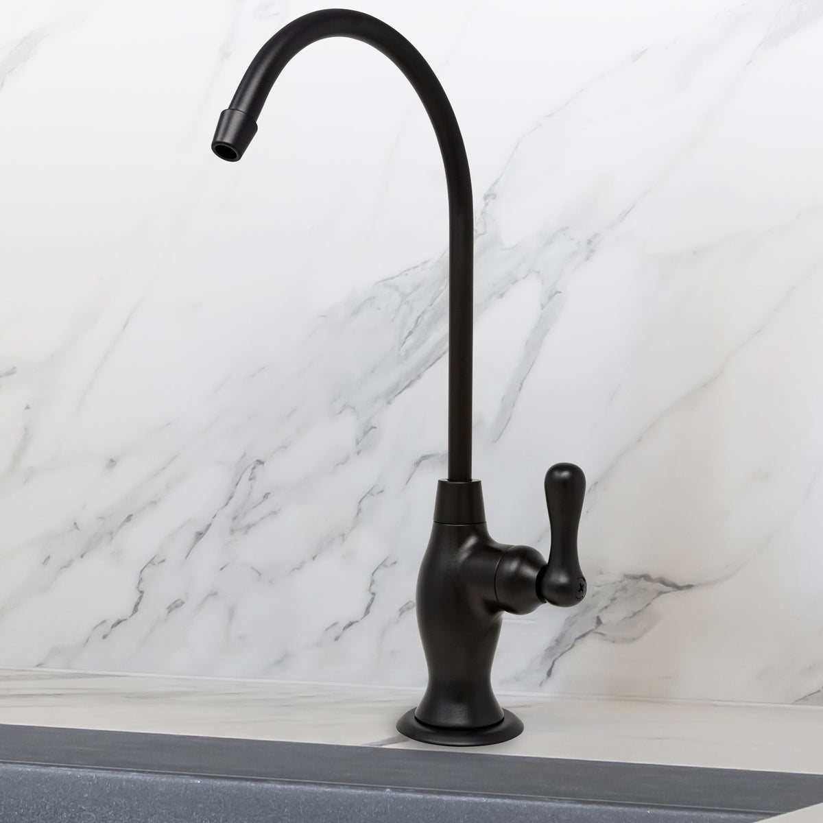 Metpure vase style non-air gap reverse osmosis faucet in matte black