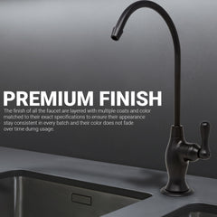 Metpure Vase Style Non-Air Gap RO Faucet Kit with Wrench & 1/4 inch + 3/8 inch OD Adapters, NSF - view 84