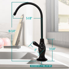Metpure Vase Style Non-Air Gap RO Faucet Kit with Wrench & 1/4 inch + 3/8 inch OD Adapters, NSF - view 85