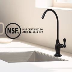 Metpure vase style non-air gap reverse osmosis faucet in matte black