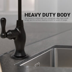 Metpure Vase Style Non-Air Gap RO Faucet Kit with Wrench & 1/4 inch + 3/8 inch OD Adapters, NSF - view 88