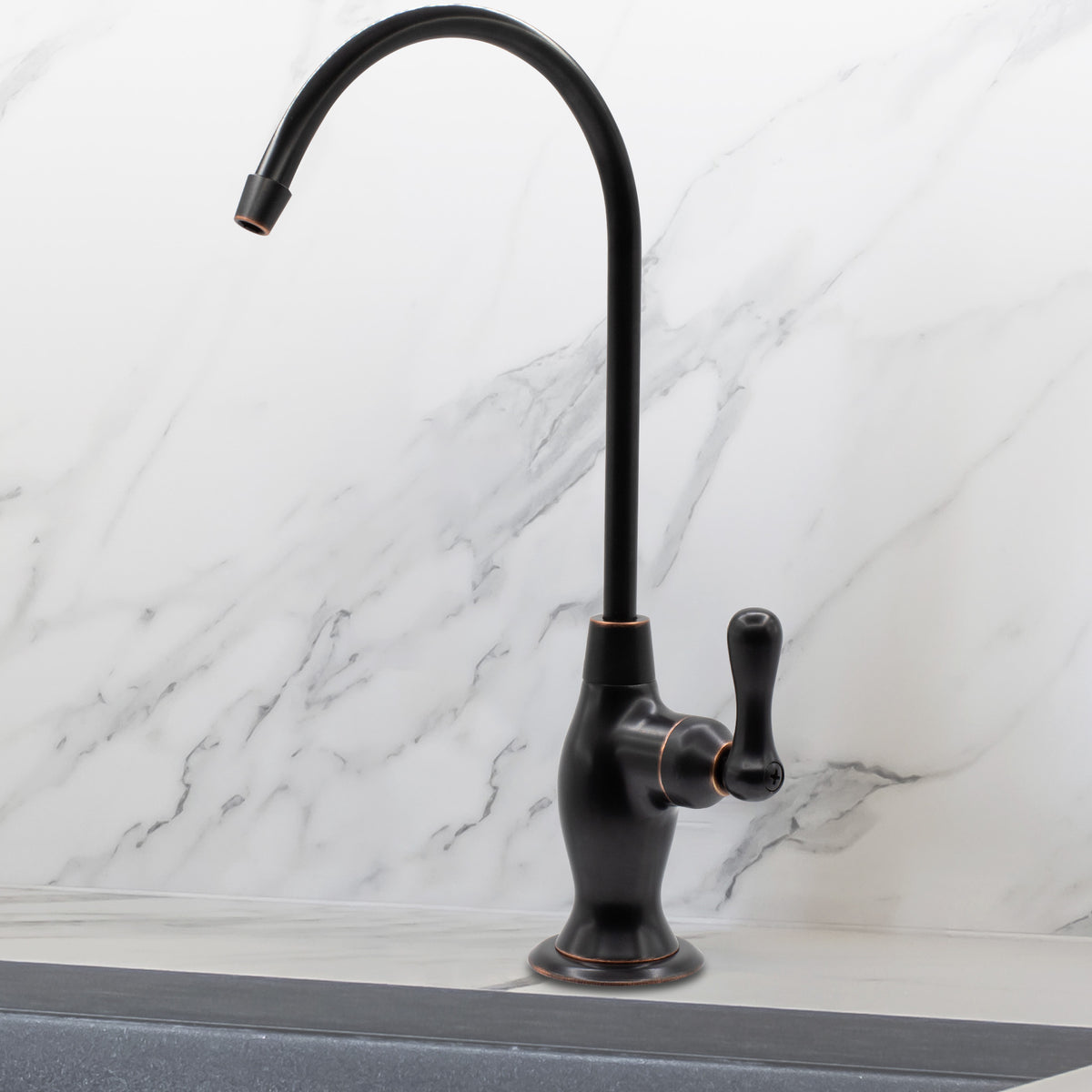 Metpure Vase Style Non-Air Gap RO Faucet Kit with Wrench & 1/4 inch + 3/8 inch OD Adapters, NSF - view 140