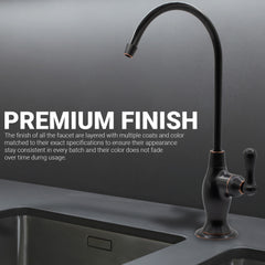 Metpure Vase Style Non-Air Gap RO Faucet Kit with Wrench & 1/4 inch + 3/8 inch OD Adapters, NSF - view 141