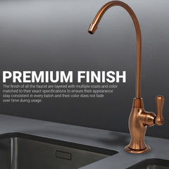 Metpure Vase Style Non-Air Gap RO Faucet Kit with Wrench & 1/4 inch + 3/8 inch OD Adapters, NSF - view 96