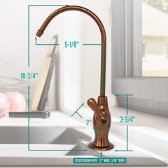 Metpure Vase Style Non-Air Gap RO Faucet Kit with Wrench & 1/4 inch + 3/8 inch OD Adapters, NSF - view 97