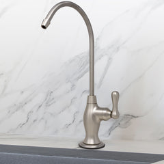 Metpure vase style non-air gap reverse osmosis faucet in satin nickel