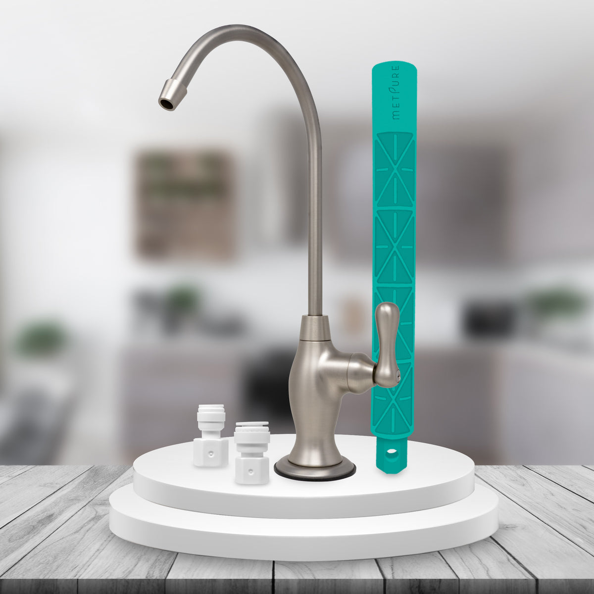 Metpure Vase Style Non-Air Gap RO Faucet Kit with Wrench & 1/4 inch + 3/8 inch OD Adapters, NSF - view 137