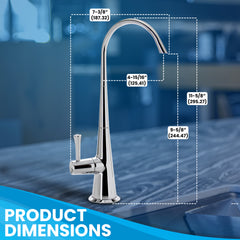 Metpure Anaqua non-air gap reverse osmosis faucet in chrome