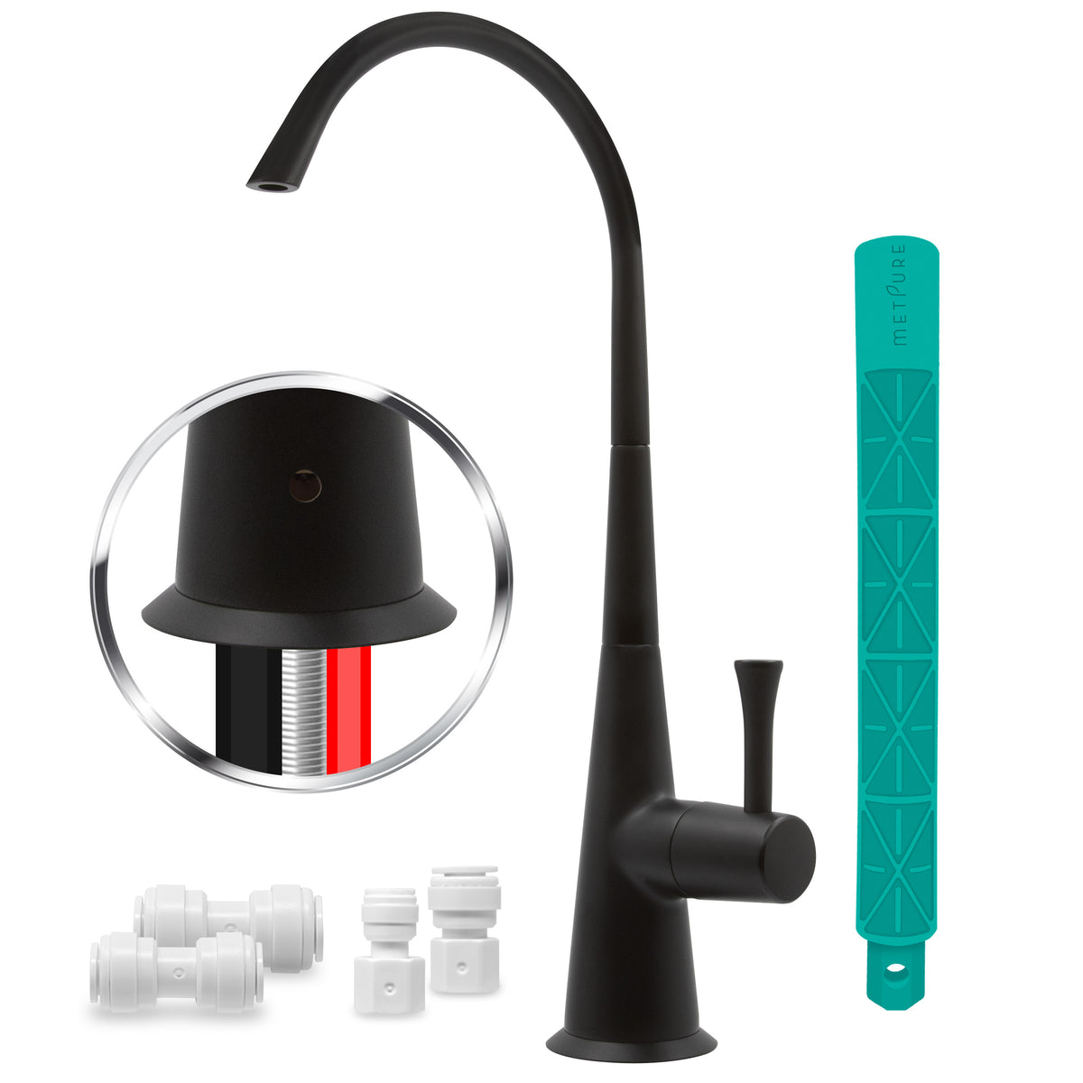 Metpure Anaqua air gap 3-port brass reverse osmosis faucet