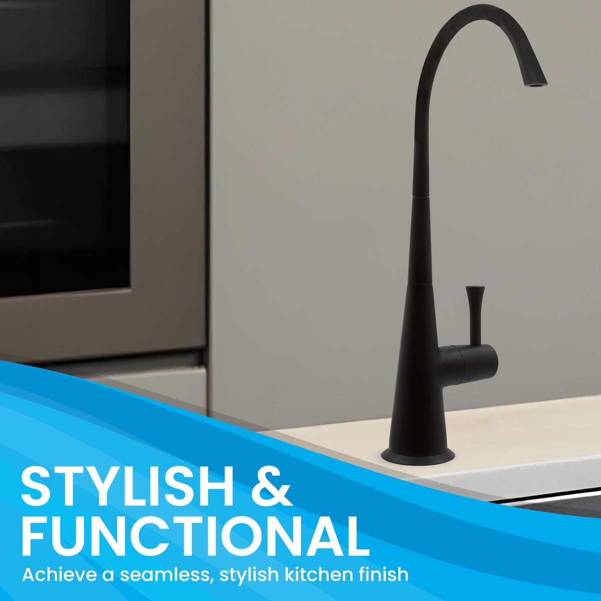 Metpure Anaqua non-air gap reverse osmosis faucet in matte black